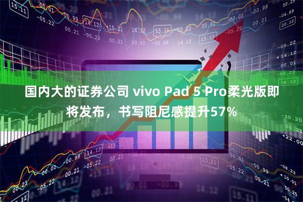 国内大的证券公司 vivo Pad 5 Pro柔光版即将发布，书写阻尼感提升57%