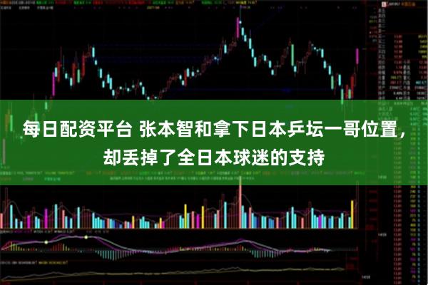 每日配资平台 张本智和拿下日本乒坛一哥位置，却丢掉了全日本球迷的支持